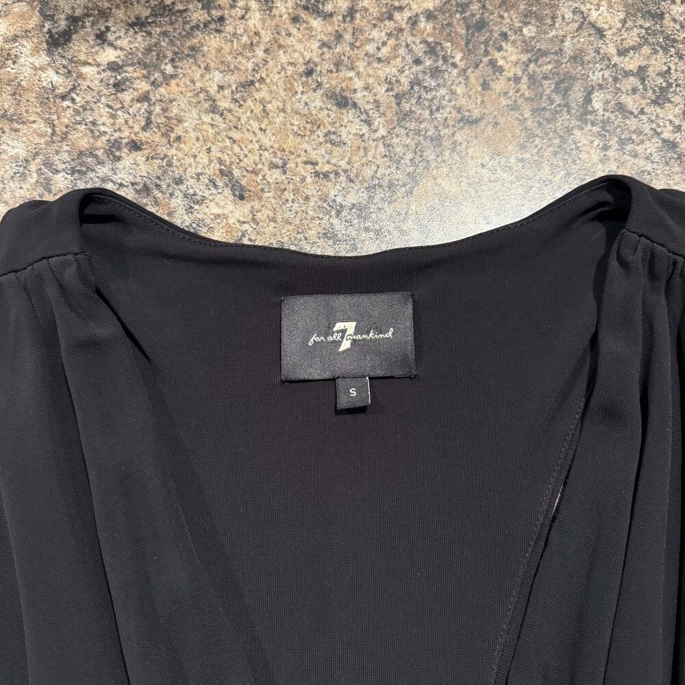 7 For All Mankind Dress Dark Academia Minimalist Avant Garde Goth Black Small - Picture 3 of 6